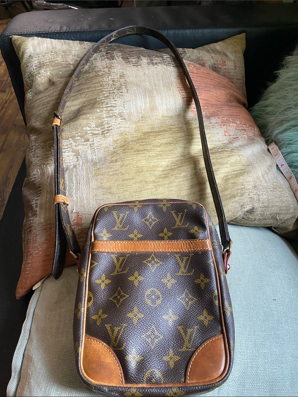 Louis Vuitton Brown Monogram Messenger Crossbody with Tan Accents